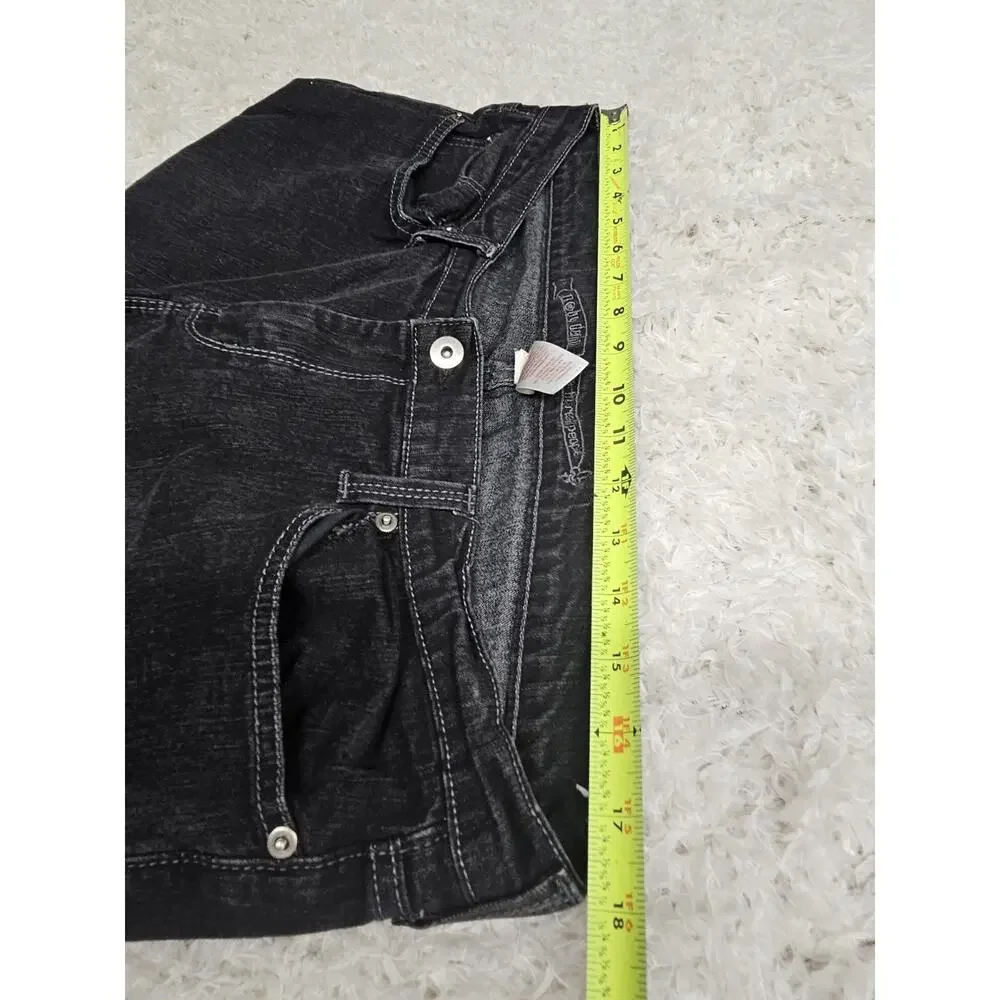 No Boundaries Nobo Denim Womens Jeans 17 Tall Faded Black Flare Stretch Grunge